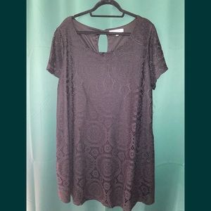 THE VANITY ROOM black lace womens plus dress size 2x with button closure